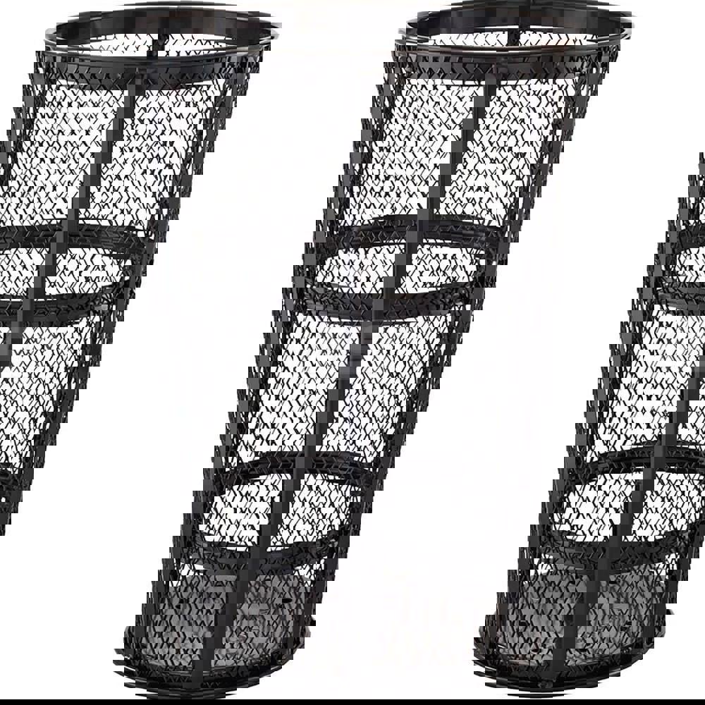 Decorative Trash Can: 45 gal, Round, Black